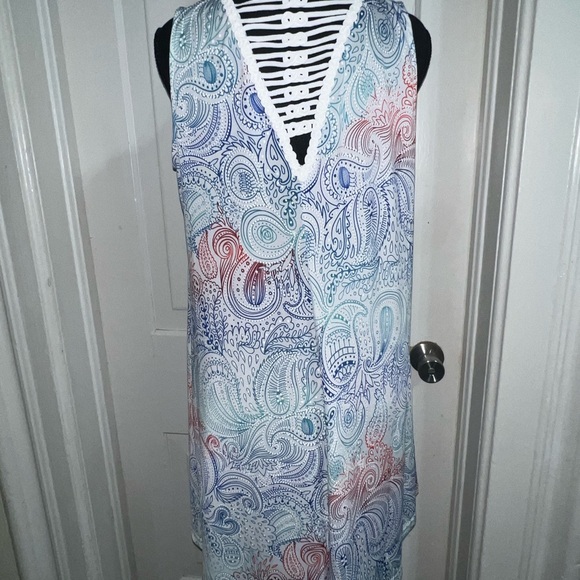 Women's size large Paisley Sleeveless top, shirt, blouse summer tank top paisley - Picture 3 of 7